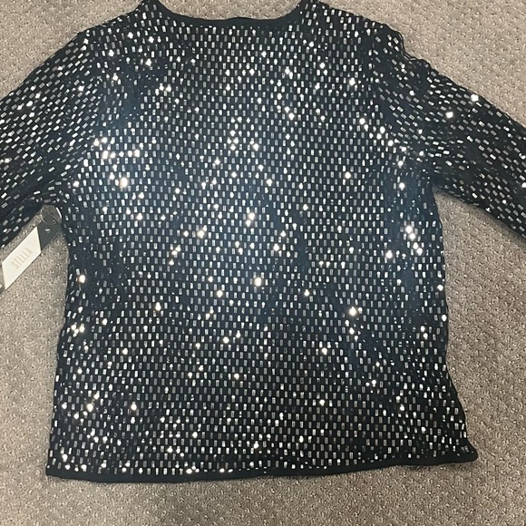 Lularoe Elegant Stella Black Sequin Open Front Jacket size small NWTNW - Picture 2 of 5